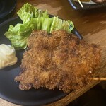 もつ焼きばん - レバカツ320円