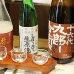 信州おさけ村 - 酸味があるの、山廃チックなの、といって選んでもらいました