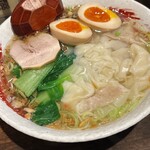 らーめん中々 - 塩ベース　ワンタンめん+煮玉子
