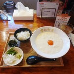 松利屋 - 冷やしとろろ卵めん1250円 ご飯240円