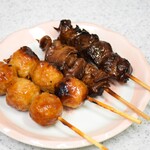 日本一 - 料理写真:つくね&レバー