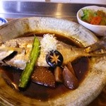 オーガニックカフェ　チャント - 限定ランチの天然鯛の煮付け定食。