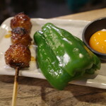横浜商店 - お月見つくねと生ピーマン