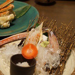昭恋館 よ志のや - カニのお造り。うまそう！
