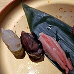 富山壽司 海富山 - 富山ならではのネタ（白エビ、ホタルイカ、紅ズワイ）