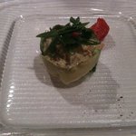 ラ・サンテ - タラバガニ蟹と帆立貝とアボカドとグリーンピースのタルタル