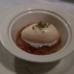 ラ・サンテ - いちごのクリームブリュレとミルクジャムのシャーベット