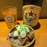 中華そばの店 りょうが - 瓶ビール おつまみ付き 700円