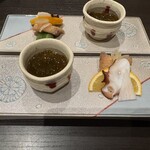 味の宿 花椿 - もずく、タコと鮭