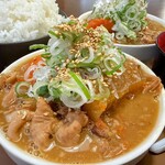 もつやま食堂 - 料理写真:ダブルもつ煮込定食  味噌・醤油   1,520円