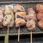 串焼処 一番どり - 料理写真:もも、ささみわさび、ねぎま、せせり、つくね