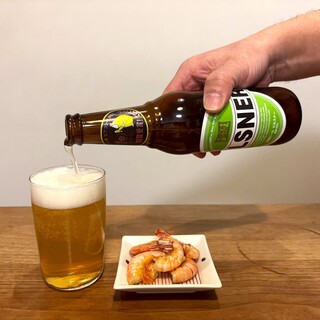 おひとり様でも◎箕面ビールと海老料理で、贅沢ランチ