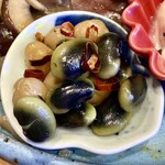 酒場 てづか - おつまみ盛2人前の2種豆のペペロンチーノ