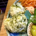 酒場 てづか - おつまみ盛2人前の明太子ソースゼッポリーニ(揚げパン)