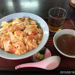 中華園 - 2015.2.18(水)14時15分 中華丼600円(^_^)