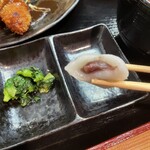 沢庵 - ミニ饅頭（断面）
