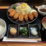 沢庵 - カキフライ定食