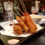 串揚げ ホタテ海老イカ 鶏手羽