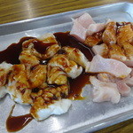 味の店 藤村屋 - 牛ホルモン・上ミノ　タレは濃いめで一味入り