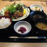 京の禅 車 四条烏丸店 - 唐揚げ定食(2015.02)