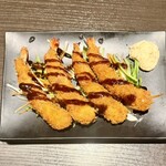 完全個室 鍋＆地雞之燒鳥 初代鳥藏 海濱幕張店 - 炸蝦