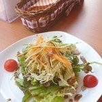 レストラン　ポルポル - ランチサラダ￥100。プチプラだけど、おいしくて、見た目もオシャレです。