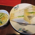 豆や　珈楽 - ミックスサンドイッチセット