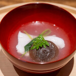 温石 - 2025.2 葛打ちしたクエ20kgサイズお椀仕立て 椎茸 三つ葉 木の芽