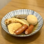 吟乃月 - お通し(おでん盛り合わせ)