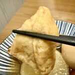 吟乃月 - お通し(おでん盛り合わせ)の厚揚げ