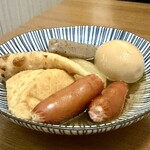 吟乃月 - お通し(おでん盛り合わせ)