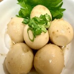 吟乃月 - うずらにんにく醤油漬けアップ
