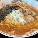 燕三条 中華そば 鬼にぼ - 中華そば（麺大盛り、細麺、背脂抜き）