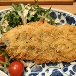 すが井 - いわしフライ、デカイ！