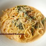 Trattoria Pippo - ロースとハムとほうれん草のクリームパスタ