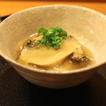 旬席 鈴江 - 鮑と早掘りの筍　餡かけ　(2015/01)