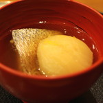 旬席 鈴江 - ノドグロと蕪のお椀　(2015/01)