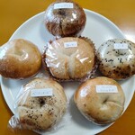 道の駅 いなかだて 弥生の里 - 料理写真:購入したベーグルたち