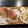 梅田珈琲館YC - サルサドッグ＆サラダ＆ゆで卵