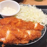 松のや - 料理写真:ささみかつ定食(¥600)ライス大盛+キャベツ