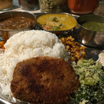 ゼロワンカレー - 201502再訪  南インド定食あいがけ