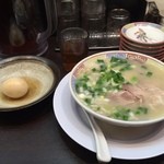 元祖 名島亭 - ラー博は俺の社員食堂。  築炉釜出しとんこつラーメソ＋博多屋台とんこつおでん小盛り！  