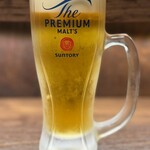 十割蕎麦 嵯峨谷 - プレモル生ビール　190円