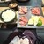 焼肉ライオン - 料理写真: 厚切り牛タン、黒毛和牛カルビ、黒毛和牛ロース、焼き野菜、ごはん、味噌汁