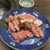炭火焼肉 久 - 料理写真:①おまかせ６種盛り合わせ7,000円
内容は若鶏、ハツ、中落ち、ササミ、カイノミ、ヒレ！