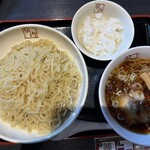 喜多方ラーメン坂内  - 料理写真:つけ麺大盛と小ライス