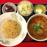中国亭 - 昼食セット　焼飯＆担々麺　税込830円