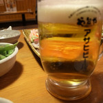 寿司居酒屋 や台ずし - 生ビールで乾杯