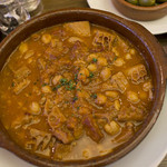 Stewed beef tripe and chickpeas