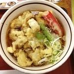 山田うどん - とり皮天そば 胸焼けがする